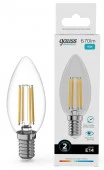 10W Gauss Filament Elementary Свеча 10W 670lm 4100К Е14 LED - КОЛОРЛОН ВТД Новосибирск