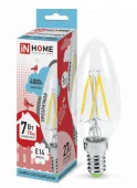 ***7W сд LED-СВЕЧА-deco 7Вт 230В Е14 4000К 810Лм прозрачная IN HOME - КОЛОРЛОН ВТД Новосибирск