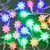СНОУ БУМ Гирлянда эл. насадка "Звездочки" 4м, 20LED, мульти, 8 реж, ПВХ проз, 220В - КОЛОРЛОН ВТД Новосибирск