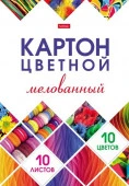 10Кц4_24270 Набор картона цветн. Мелованный 10л 10 цв. А4ф в папке -Мозаика- - КОЛОРЛОН ВТД Новосибирск