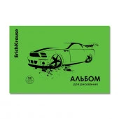 63612 АЛЬБОМ Д/РИС. 32 Л. A4, ERICHKRAUSE CAR, NEON ЗЕЛЕНЫЙ, ПЛАСТ. ОБЛ. НА СКОБЕ /2/32/ - КОЛОРЛОН ВТД Новосибирск