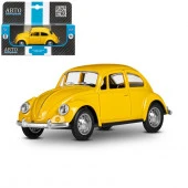 JB1251636 ТМ "Автопанорама" Машинка метал 1:36 Volkswagen Classical  Beetle 1967, желтая,откр.дв - КОЛОРЛОН ВТД Новосибирск
