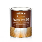 HUSKY PARQUET 20 Суперпрочный паркетный лак полуматовый (0,9л; 6шт) - КОЛОРЛОН ВТД Новосибирск