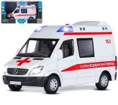 JB1251275 ТМ "Автопанорама" Машинка металлическая 1:32 Mercedes Sprinter "Скорая помощь", белый, отк - КОЛОРЛОН ВТД Новосибирск