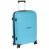 РР820 (3-ой) Blue синий (24") пластик PP (полипропилен)  чемодан средний - КОЛОРЛОН ВТД Новосибирск