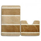 Набор ковриков для ванной комнаты ZALEL SILVER 60*100 2-пр Beige - КОЛОРЛОН ВТД Новосибирск
