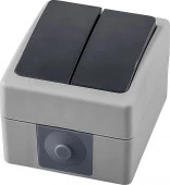 Stekker Выключатель 2 кл. IP54 10А серый/графит PSW10-121-54 - КОЛОРЛОН ВТД Новосибирск