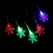 Гирлянда 5,5м,36 ламп LED,Снежинка ,RG/RB,авторежим, прозр.пров. 183-764 - КОЛОРЛОН ВТД Новосибирск