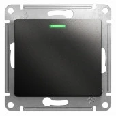 GSL000713 Glossa Антрацит Выключатель 1 кл. с подсв 10А - КОЛОРЛОН ВТД Новосибирск