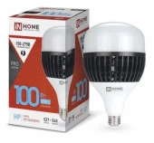 Лампа сд LED-HP-PRO 100Вт 230В E27 с адаптером Е40 6500К 9500Лм IN HOME - КОЛОРЛОН ВТД Новосибирск