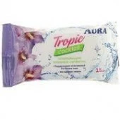 Aura Tropic Cocktail Влажные салфетки с антибактериальным эффектом pocket-pack 15шт компакт - КОЛОРЛОН ВТД Новосибирск