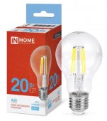 20W Лампа LED-A60-deco 20Вт 230В Е27 6500К 1890Лм прозрачная IN HOME - КОЛОРЛОН ВТД Новосибирск