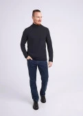 CLEVER 602188/2гг Джемпер мужской (База длинный рукав июль), 46, Черный - КОЛОРЛОН ВТД Новосибирск