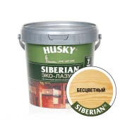 HUSKY SIBERIAN «Эко-Лазурь для дерева» полуматовая бесцветная (0,9л; 6шт) - КОЛОРЛОН ВТД Новосибирск