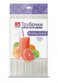 Трубочки гофрированные для напитков GRIFON, 100 шт. в п/эт.уп., 21 см 105-101 - КОЛОРЛОН ВТД Новосибирск