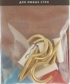 Крюк-шуруп латунир. 3,5х30/50 в компл. c дюбелем MULTI 6x25 (4 шт.) - КОЛОРЛОН ВТД Новосибирск