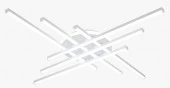 MS 1224/6+1 Парабель 100W Белый 3000-6000K AC180-240V 850х850х75мм димм с ПДУ - КОЛОРЛОН ВТД Новосибирск