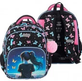 Ранец школьный deVENTE "Grade. Butterfly Dreams" 7033617 жёстк.,37*28*16см,700гр.+брелок - КОЛОРЛОН ВТД Новосибирск