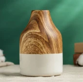 Ваза для цветов Теа, 15×10 см, керамика, белая, коричневая 9893021 - КОЛОРЛОН ВТД Новосибирск