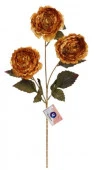 Искусственные цветы "FLOWERS GLAMOUR" 63см Пионы 3 цветка золотые 993-0957 - КОЛОРЛОН ВТД Новосибирск