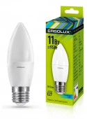 11W  Ergolux LED-C35-11W-E27-4K Свеча 11Вт E27 4000K 172-265В 13622 - КОЛОРЛОН ВТД Новосибирск