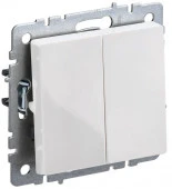 IEK BRITE Выключатель 2кл. 10А белый - КОЛОРЛОН ВТД Новосибирск