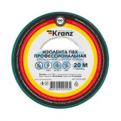 Изолента ПВХ 19мм/20м/0,18мм зелёная KRANZ Professional - КОЛОРЛОН ВТД Новосибирск