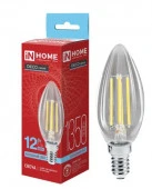 12W LED-СВЕЧА-deco 12Вт 230В Е14 6500К 1350Лм прозрачная IN HOME - КОЛОРЛОН ВТД Новосибирск