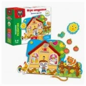 VT5303-01Игра-шнуровка с липучками "Домик друзей" - КОЛОРЛОН ВТД Новосибирск