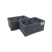 Органайзер для хранения белья, ГРАФИТ,набор 2шт.,5 секций 21x14x10 - КОЛОРЛОН ВТД Новосибирск