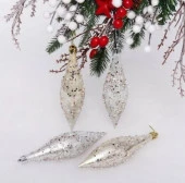 Набор украшений SHINE "Shining icicles" 14,5х4 см (4 шт.), light champagne/silver 201-1938 - КОЛОРЛОН ВТД Новосибирск