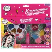 Косметика ДЛЯ ДЕВОЧЕК тени для век с блестками, помада, блеск для губ МИЛАЯ ЛЕДИ  2237A-ML - КОЛОРЛОН ВТД Новосибирск