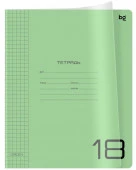 Тетрадь 18л., клетка BG "UniTone. Green", пластиковая прозрачная обложка 379146 - КОЛОРЛОН ВТД Новосибирск