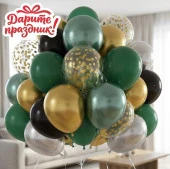 DP-0028 Украшение интерьерное Фонтан из шаров "Зелёный луг" 30 шт. Дарите праздник! - КОЛОРЛОН ВТД Новосибирск