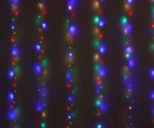 Гирлянда Занавес Роса 3х2м 200LED 10 нитей, 8 реж, мульт, USB, пульт арт.10922-8140 Код270414 - КОЛОРЛОН ВТД Новосибирск