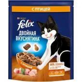 200Г КОРМ FELIX ДВОЙНАЯ ВКУСНЯТИНА С ПТИЦЕЙ - КОЛОРЛОН ВТД Новосибирск