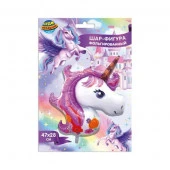 349464 Фольгированный шар -фигура 47 см, единорог ЧУДО ПРАЗДНИК в кор.20*25шт - КОЛОРЛОН ВТД Новосибирск