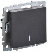 IEK BRITE Выключатель 1кл. с индикац 10А черный - КОЛОРЛОН ВТД Новосибирск