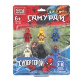 400113 Конструктор фигурки самураи+супер герои -6 шт. Город мастеров в кор.2*96шт - КОЛОРЛОН ВТД Новосибирск