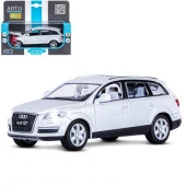 JB1251391 ТМ "Автопанорама" Машинка метал 1:32 Audi Q7, белый, свет, звук, откр. двери капот и багаж - КОЛОРЛОН ВТД Новосибирск