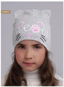 CLEVER 446333рп Шапка детская, 48-52, Меланж св.серый - КОЛОРЛОН ВТД Новосибирск