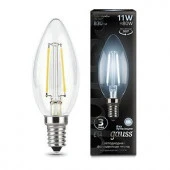 11W Gauss Filament Свеча 11W 830lm 4100К Е14 LED - КОЛОРЛОН ВТД Новосибирск
