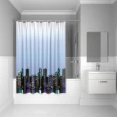 210P24RI11, city, Штора для ванной комнаты, 200*240 см - КОЛОРЛОН ВТД Новосибирск