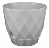 Горшок для цветов Laurel D220 мм, 4.5 л с поддоном (серый) - КОЛОРЛОН ВТД Новосибирск
