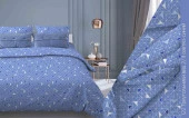 КПБ Бязь "Бояртекс" диз. № 122 Треугольники, 2/11 Вид, светло-синий (N) (1,5-сп.) - КОЛОРЛОН ВТД Новосибирск