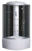 ***Душевая кабина ALC-500- 90*90*218, гл. поддон 6 форс., стекло 4мм, черная/белая - КОЛОРЛОН ВТД Новосибирск