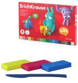 61349 ПЛАСТИЛИН 18 ЦВ, 324 ГР. ERICHKRAUSE JOLLY FRIENDS, СО СТЕКОМ, К/К /4/16/ РФ - КОЛОРЛОН ВТД Новосибирск