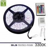 Светодиодная лента 503801 GLS-5050-60-14.4-12-IP20-RGB+3 5м - КОЛОРЛОН ВТД Новосибирск