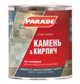 Лак для камня акриловый на растворит. PARADE L40 Камень & Кирпич Глянцев. 0,75л Россия - КОЛОРЛОН ВТД Новосибирск