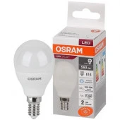 Лампа LEDVANCE LED 7 Вт E14 6500К 560Лм шарик 220 В (замена 60Вт) OSRAM - КОЛОРЛОН ВТД Новосибирск